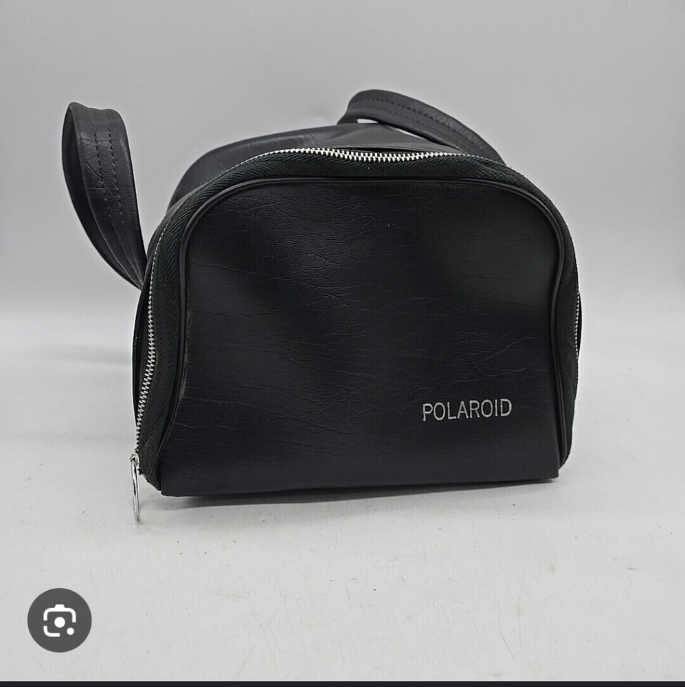 Polaroid Black Leather Belt Vintage Bag